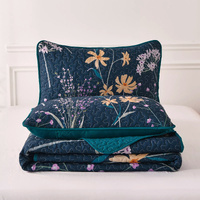 Abstract Quilted coverlet and pillowcovers set: Unique and Artistic - Queen size thumbnail