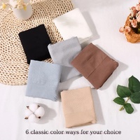 3 Pcs Size M White Microfiber High-Waisted Thong Underwear with Tummy Control - Slimming Comfort thumbnail