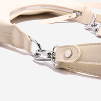 Off White Women's Trendy PU Leather Shoulder Bag - Fashionable Underarm Hobo Bag with Adjustable Strap thumbnail