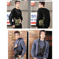 Dark Green Rugged Polyester Waist Pack - Stylish, Multi-Compartment Crossbody Bag for Outdoor Adventures thumbnail