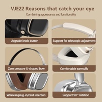 Silver Compact Retro Headphones - Wireless Bluetooth, Deep Bass, Immersive Sound thumbnail