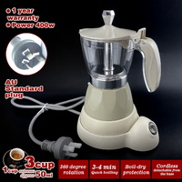 Latest Styles Electric Aluminum Espresso Moka Coffee Maker 3cups Italian Classic - Cream thumbnail