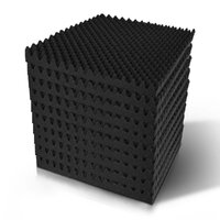 Alpha 20pcs Acoustic Foam Panels Studio Sound Absorption Eggshell 50x50CM