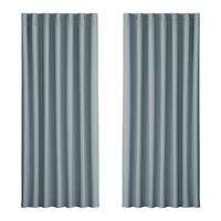 Artiss 2X Blockout Curtains Eyelet 240x230cm Grey