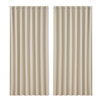 Artiss 2X Blockout Curtains Eyelet 300x230cm Beige