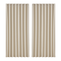 Artiss 2X Blockout Curtains Eyelet 300x230cm Beige