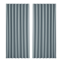 Artiss 2X Blockout Curtains Eyelet 300x230cm Grey