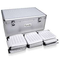Embellir CD Case DVD Cases Storage Box 500 Discs Aluminium Case DVD Folders