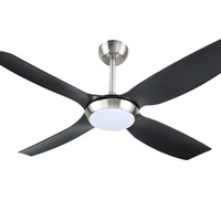 Devanti 52&#39;&#39; Ceiling Fan DC Motor w/Light w/Remote Black