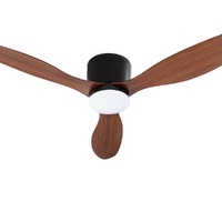 Devanti 52&#39;&#39; Ceiling Fan DC Motor w/Light w/Remote - Dark Wood