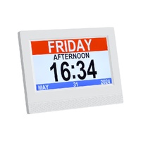 Artiss 7&quot; Digital Day Clock Calendar Alarm White