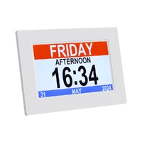 Artiss 8&quot; Digital Day Clock Calendar Alarm White