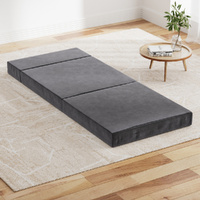 Giselle Bedding Foldable Mattress Folding Foam Bed Mat Single Grey