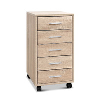 5 Drawer Filing Cabinet Storage Drawers Wood Study Office School File Cupboard