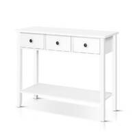 Hallway Console Table Hall Side Entry 3 Drawers Display White Desk Furniture