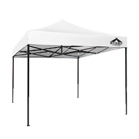 Instahut Gazebo Pop Up 3x3m w/Base Podx4 Marquee Folding Outdoor Wedding Camping Tent Shade Canopy White