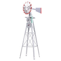 Garden Windmill 4FT 146cm Metal Ornaments Outdoor Decor Ornamental Wind Will