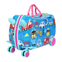 Wanderlite 17&quot; Kids Ride On Luggage Children Suitcase Trolley Travel Car