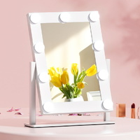 Embellir Makeup Mirror Hollywood with Light Round 360? Rotation Tabletop 9 LED