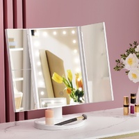 Embellir Makeup Mirror 1X2X3X Magnifying with 22 LED light Tri-fold Storage