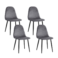 4 X Artiss Dining Chairs Dark Grey