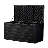 Gardeon Outdoor Storage Box 680L Container Lockable Garden Bench Shed Tool All Black