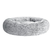 Pet Bed Dog Cat Calming Bed Large 90cm Charcoal Sleeping Comfy Cave Washable