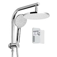 Cefito 9&#39;&#39; Rain Shower Head Set Handheld Round High Pressure Mixer Tap Chrome