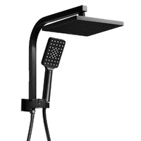 Cefito 8&#39;&#39; Rain Shower Head Set Handheld Square High Pressure Black
