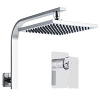 Cefito 8&#39;&#39; Rain Shower Head Wall Arm Square High Pressure Mixer Tap Chrome
