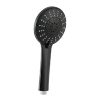 Handheld Shower Head 4.5&quot; High Pressure 5 Modes Poweful Round Black