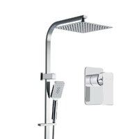 Cefito WELS 10'' Rain Shower Head Mixer Square Handheld High Pressure Wall Chrome