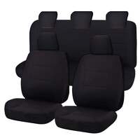 Seat Covers for FORD RANGER PX SERIES 10/2011 - 2015 DUAL CAB FRONT FR BLACK CHALLENGER