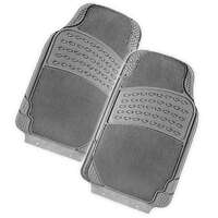 Colossus 2 Piece Rubber/Carpet Car Mat Grey