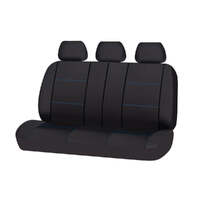 Universal Lavish Rear Seat Cover Size 06/08S | Black/Blue Stitching