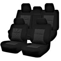 Seat Covers for TOYOTA CAMRY ASV50R 12/2011 - 12/2017 4 DOOR SEDAN FR BLACK PREMIUM