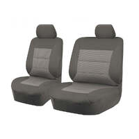 Seat Covers for TOYOTA LANDCRUISER 70 SERIES VDJ 05/2007 - ON SINGLE / DUAL CAB FRONT BUCKET + _ BENCH GREY PREMIUM