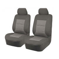 Seat Covers for TOYOTA LANDCRUISER 70 SERIES VDJ 05/2007 - ON SINGLE / DUAL CAB FRONT 2X BUCKETS GREY PREMIUM