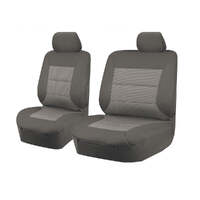 Seat Covers for MITSUBISHI TRITON ML-MN SERIES 06/ 2006 ? 2015 SINGLE CAB CHASSIS FRONT BUCKET + _ BENCH GREY PREMIUM