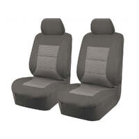 Seat Covers for MITSUBISHI TRITON MQ SERIES 01/2015 - ON SINGLE CAB CHASSIS FRONT 2X BUCKETS GREY PREMIUM