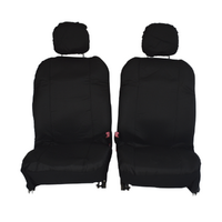 Canvas Seat Covers For Toyota Hiace Fronts 03/2005-2020 Black