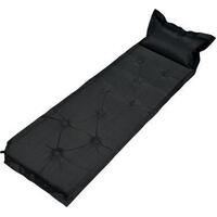 Trailblazer 9-Points Self-Inflatable Polyester Air Mattress With Pillow - BLACK