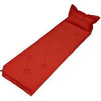 Trailblazer 9-Points Self-Inflatable Polyester Air Mattress With Pillow - RED