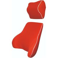 Memory Foam Lumbar &amp; Neck Cushion Red