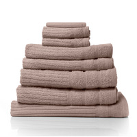 Royal Comfort Eden Egyptian Cotton 600GSM 8 Piece Luxury Bath Towels Set - Rose