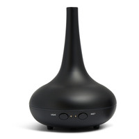 Essential Oil Diffuser Ultrasonic Humidifier Aromatherapy LED Light 200ML 3 Oils Black 15 x 20cm