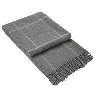 Brighton Throw - 100% NZ Wool - Grey Striped