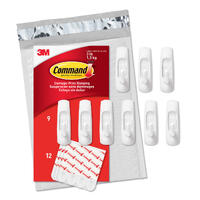 Command Medium Utility Value Pack, 9 Hooks and 12 Strips, GP001-9NA