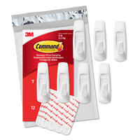Command Large Utility Value Pack, 7 Hooks and 12 Strips, GP003-7NA