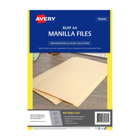 AVERY Manilla Folder Buff A4 Pack of 20